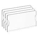 Parikshit Sublimation 6x3 4pcs Acrylic Name Plate Holder for Office Wall Table Door Desk Clear Name Plate Stand Sign Holder Organizor (6 X 3 INCH - PACK OF 4, Wall Mounted)