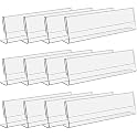 Parikshit Sublimation 10x3 12pcs acrylic name plate holder for office wall table door desk clear name plate stand sign holder organizor (10 X 3 INCH - PACK OF 12, Table Top)