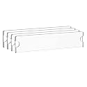 Parikshit Sublimation 10x2 4pcs Acrylic Name Plate Holder for Office Wall Table Door Desk Clear Name Plate Stand Sign Holder Organizor (10 X 2 INCH - PACK OF 4, Wall Mounted)