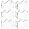 Parikshit Sublimation 6x3 24pcs Acrylic Name Plate Holder for Office Wall Table Door Desk Clear Name Plate Stand Sign Holder Organizor (6 X 3 INCH - PACK OF 24, Wall Mounted)