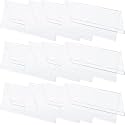 Parikshit Sublimation 6x3 12pcs acrylic name plate holder for office wall table door desk clear name plate stand sign holder organizor (6 X 3 INCH - PACK OF 12, Dual Side)