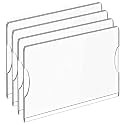 Parikshit Sublimation 4x3 4pcs Acrylic Name Plate Holder for Office Wall Table Door Desk Clear Name Plate Stand Sign Holder Organizor (4 X 3 INCH - PACK OF 4, Wall Mounted)