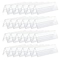 Parikshit Sublimation 8x3 24pcs acrylic name plate holder for office wall table door desk clear name plate stand sign holder organizor (8 X 3 INCH - PACK OF 24, Dual Side)