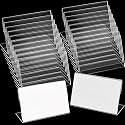 Parikshit Sublimation 4x3 24pcs acrylic name plate holder for office wall table door desk clear name plate stand sign holder organizor (4 X 3 INCH - PACK OF 24, Dual Side)