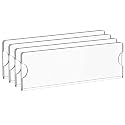 Parikshit Sublimation 10x3 4pcs Acrylic Name Plate Holder for Office Wall Table Door Desk Clear Name Plate Stand Sign Holder Organizor (10 X 3 INCH - PACK OF 4, Wall Mounted)