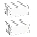 Parikshit Sublimation 8x3 12pcs Acrylic Name Plate Holder for Office Wall Table Door Desk Clear Name Plate Stand Sign Holder Organizor (8 X 3 INCH - PACK OF 12, Wall Mounted)