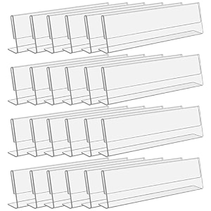 parikshit sublimation 10x3 24pcs acrylic name plate holder for office wall table door desk clear name plate stand sign holder organizor 10 x 3 inch - pack of 24 table top