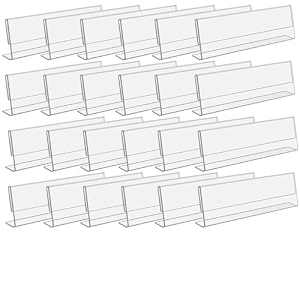 parikshit sublimation 6x2 24pcs acrylic name plate holder for office wall table door desk clear name plate stand sign holder organizor 6 x 2 inch - pack of 24 table top