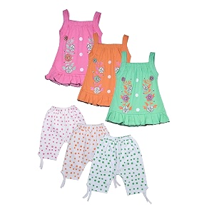 PariLifestyle Baby Girls PartyFestive Top Capri Multicolor