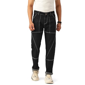 PARIS HAMILTON Men Loose Fit Contast Stitch