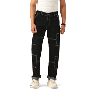 PARIS HAMILTON Men Loose Fit Contast Stitch