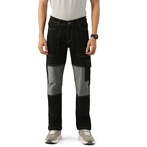 PARIS HAMILTON Men Relaxed Fit Colorblocked Distressed