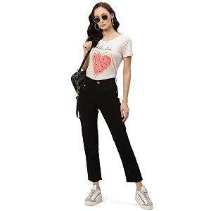 PARIS HAMILTON Womens Girls High Waist Straight