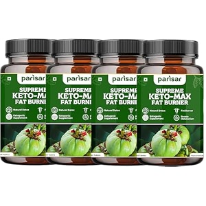 parisar pharma keto fat burners for men and women - 1000mg herbal blend with garcinia cambogia green coffee beans and green tea extract plant based dietary supplement gluten free  60 tablets pack of 4