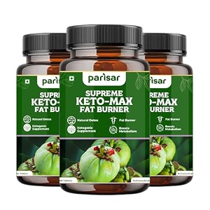 parisar pharma keto fat burners for men and women - 1000mg herbal blend with garcinia cambogia green coffee beans and green tea extract plant based dietary supplement gluten free  60 tablets pack of 3