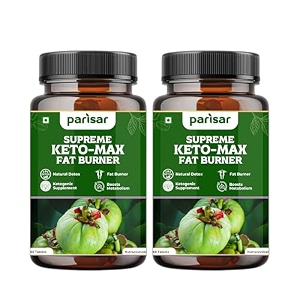 parisar pharma keto fat burners for men and women - 1000mg herbal blend with garcinia cambogia green coffee beans and green tea extract plant based dietary supplement gluten free  60 tablets pack of 2