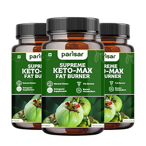 parisar pharma natural keto fat burner supplement - 60 tablets pack of 3 - supports weight loss enhances metabolism boosts energy with natural ingredients gluten-free for keto dieters