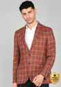 PARK AVENUE Checkered Single Breasted Formal Men