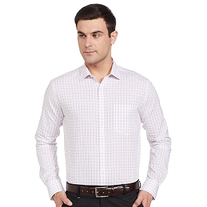 Park Avenue Mens Checkered Slim Fit Shirt
