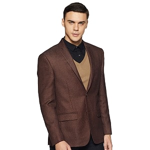 Park Avenue Mens Notch Lapel Regular Blazer