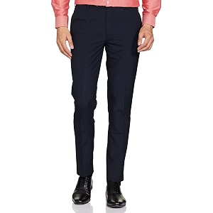 Park Avenue Mens Poly Viscose Blend Plain