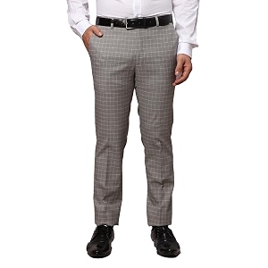Park Avenue Mens Poly Rayon Blend Checks