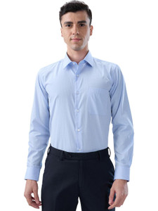 PARK AVENUE Men Self Design Casual Blue