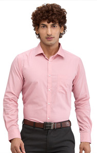 PARK AVENUE Men Self Design Formal Red