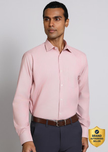 PARK AVENUE Men Self Design Formal Orange