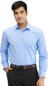 PARK AVENUE Men Self Design Formal Blue