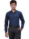 PARK AVENUE Men Self Design Formal Blue