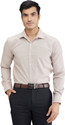 PARK AVENUE Men Self Design Formal Beige