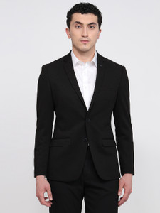 PARK AVENUE Men Solid Bandhgala Formal Blazer