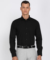 PARK AVENUE Men Solid Formal Black Shirt
