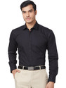PARK AVENUE Men Solid Formal Black Shirt