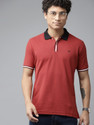 PARK AVENUE Men Solid Polo Neck Cotton