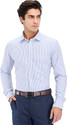 PARK AVENUE Men Striped Formal Blue Shirt