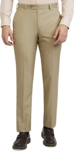 PARK AVENUE Regular Fit Men Brown Trousers