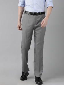 PARK AVENUE Regular Fit Men Grey Trousers
