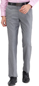 PARK AVENUE Regular Fit Men Grey Trousers