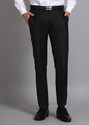 PARK AVENUE Slim Fit Men Black Trousers
