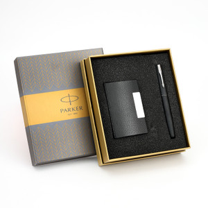 parker frontier gt roller ball pen with wallet