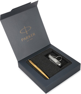 parker jotter gold stainless steel with swiss knife pen gift set