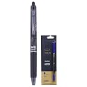 Parker Quink Roller Ball Refill (Blue), Pack of 1 (9000012124) &amp; Pilot Frixion Clicker Roller Pen (Black)