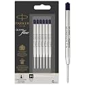 Parker QUINKflow Ballpoint Pen Refills Medium Point Black Ink 6 Count Value Pack - Compatible with Parker Jotter Pens (Pack of 12)