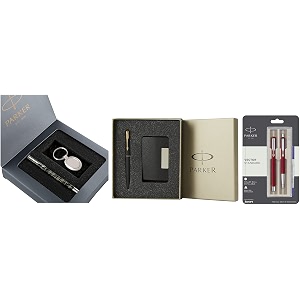 parker vector gift set amp frontier chrome trim fountain pen amp parker vector standard roller ball pen