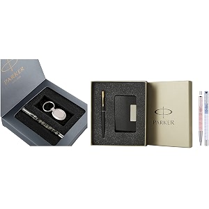 parker vector gift set amp parker vector gift pack key chain amp parker frontier chrome trim fountain pen