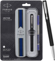 PARKER Vector Matte Black Chrome Trim Pen Gift Set