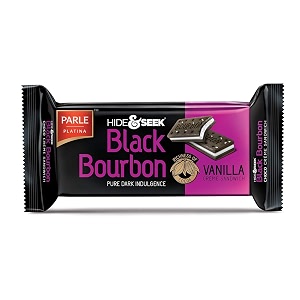 parle hide and seek black bourbon sandwich biscuit - vanilla 100g pouch