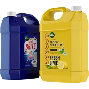 combo of shinebrite toilet cleaner 5 liter  deep clean floor cleaner 5 liter ultra strong toilet cleaner liquid toilet cleaner 5l  lemon phenyl 5l